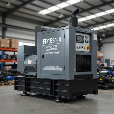FD1ES1-4 3-phase Diesel Generator Set With 14 Kw Prime Power Faraday Alternator Model Durable Industrial Power Equipment
