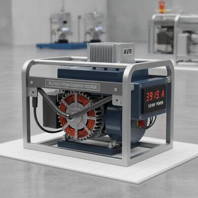 Rated current 3919 A Open Frame Generator 5 KW Power Self Excitation Constant Voltage With AVR Alternator Model Energy Source