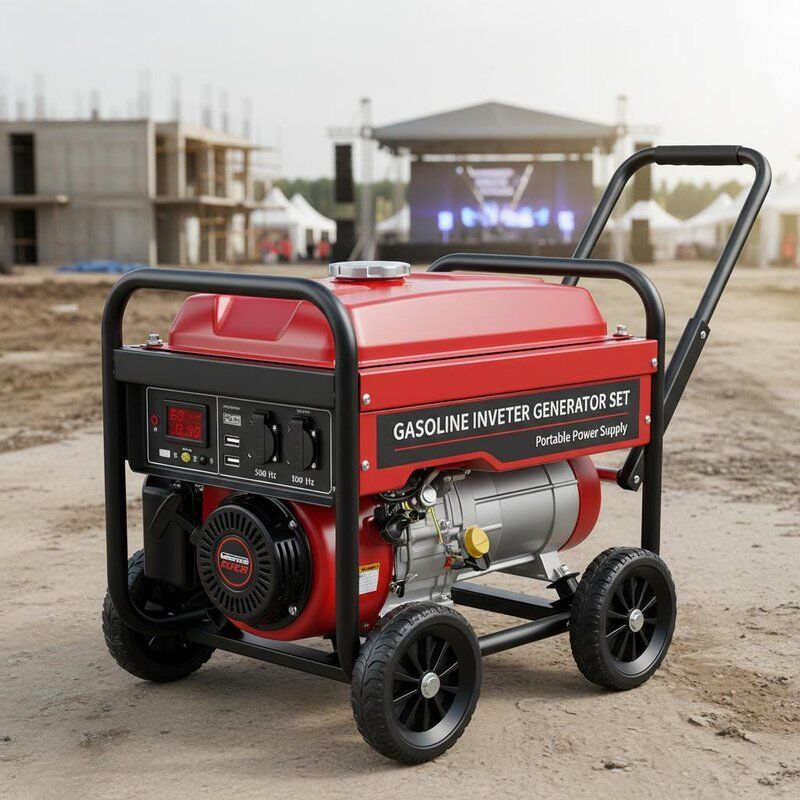 Gasoline Inverter Generator Set 50 60 Hz Rated Frequency Portable Power Supply for Construction Sites and Outdoor Events