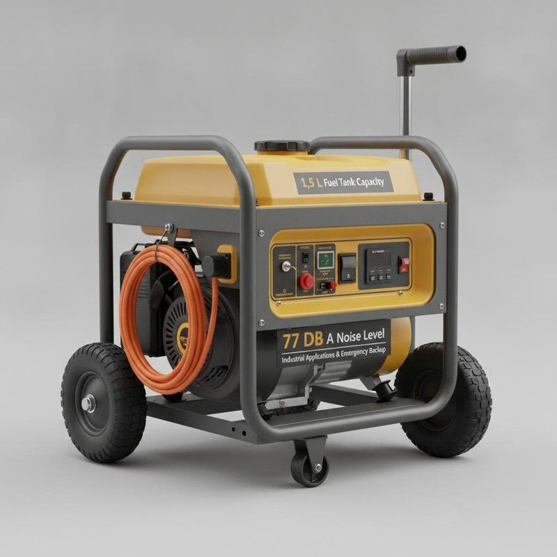 77 DB A Noise Level Portable Generator Including 13.5 L Fuel Tank Capacity Ideal for Industrial Applications and Emergency Backup Power