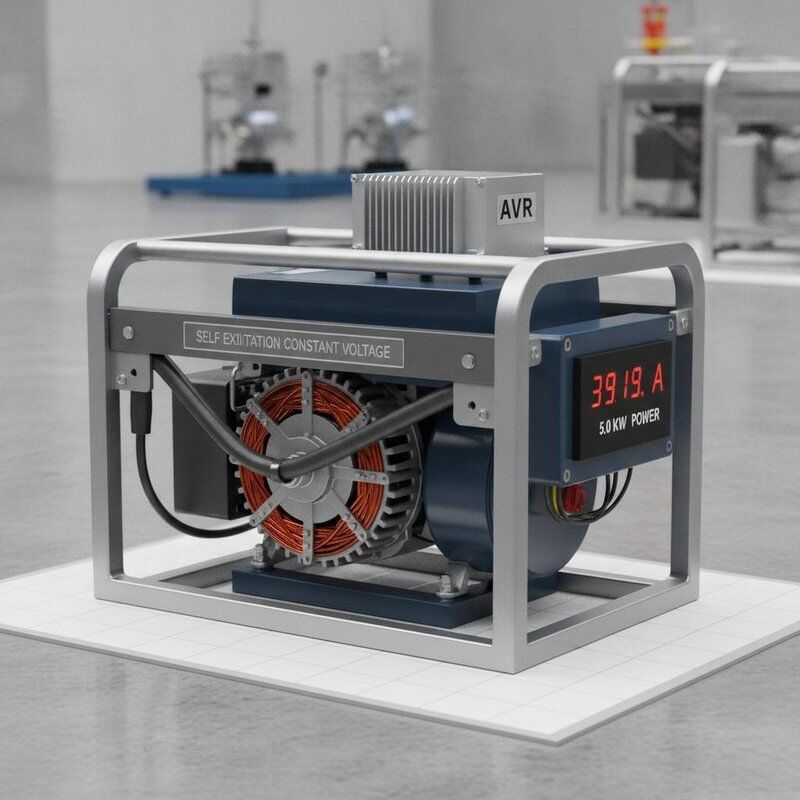 Rated current 3919 A Open Frame Generator 5 KW Power Self Excitation Constant Voltage With AVR Alternator Model Energy Source