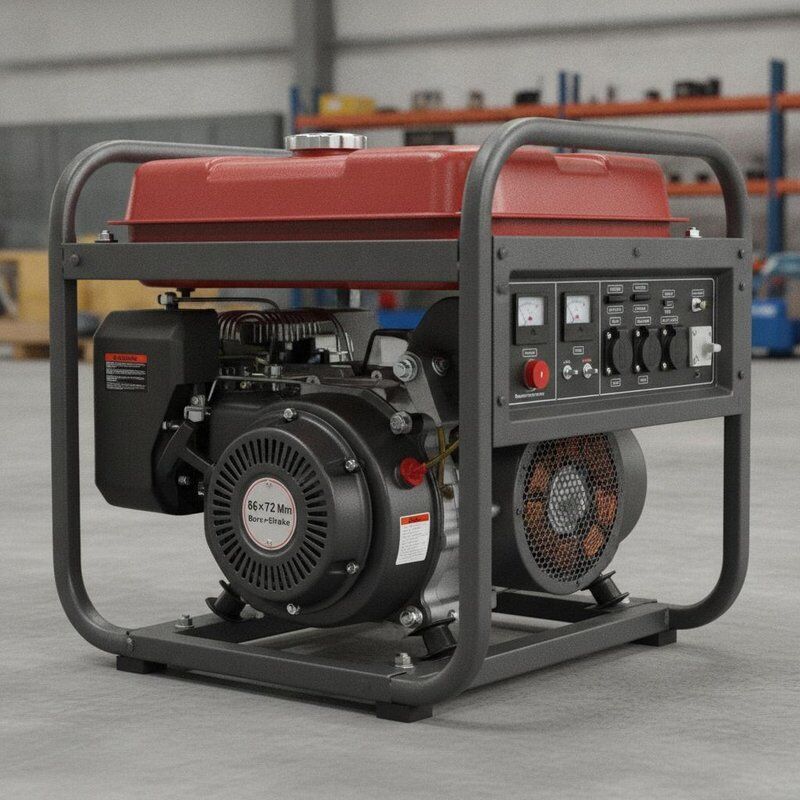 5 KW Rated Power Open Frame Generator Suitable for Commercial and Industrial Power Needs Featuring 86×72 Mm Bore×Stroke
