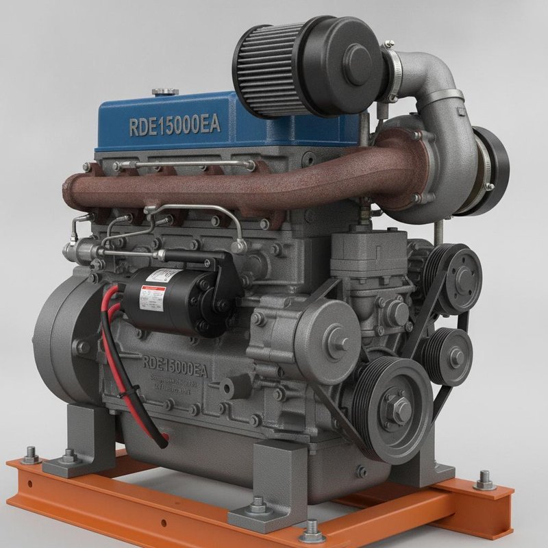 Compression ratio 19 1 RDE15000EA diesel engine 12V electric start power solution for construction and farming machinery